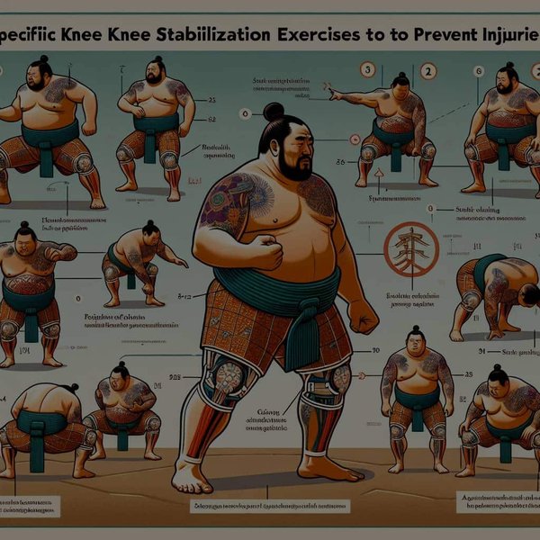 Quels sont les exercices de stabilisation du genou spécifiques pour les pratiquants de Sumo pour prévenir les blessures?